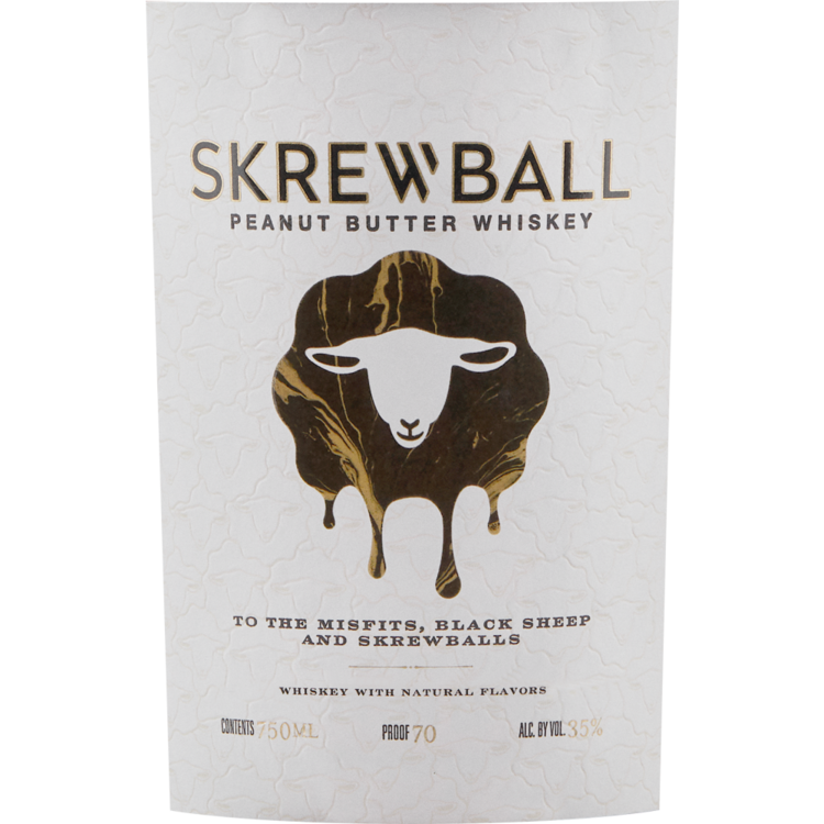 Skrewball Peanut Butter Whiskey 70 - 750ML - Front Label
