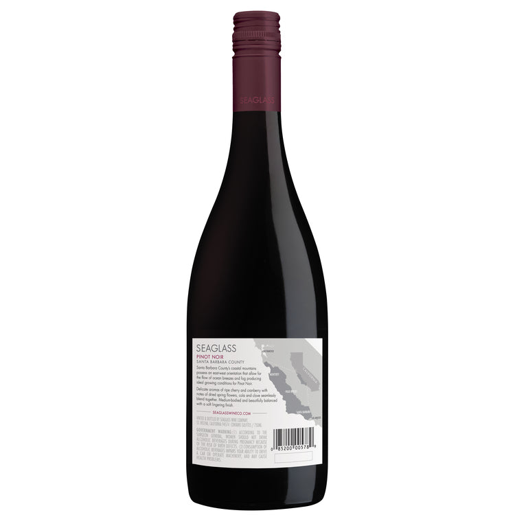 Seaglass Pinot Noir Santa Barbara County - 750ML - Back