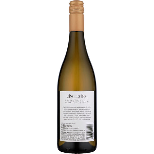 Angels Ink Chardonnay Central Coast 2023 - 750ML - Back