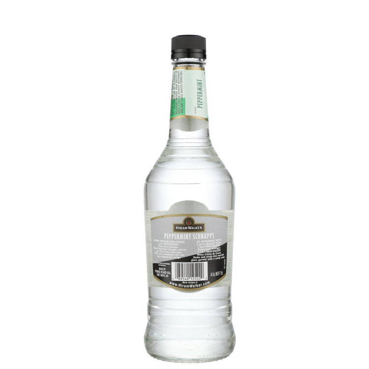 Hiram Walker Peppermint Schnapps 60 - 750ML - Back