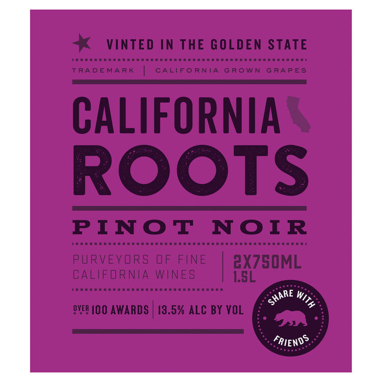 California Roots Pinot Noir California - 1.5L - Front Label