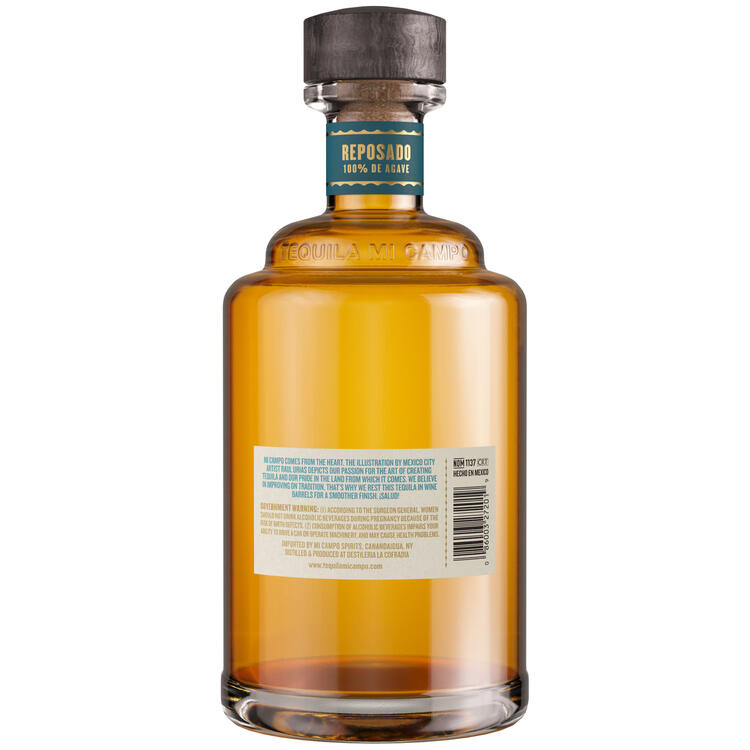 Mi Campo Tequila Reposado 80 - 750ML - Back