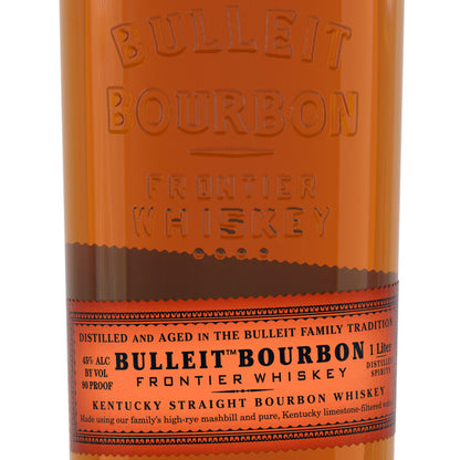 Bulleit Straight Bourbon Frontier Whiskey 6 Yr 90 - 1.0L - Front Label
