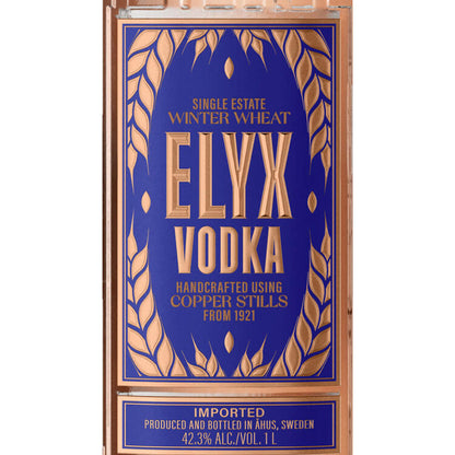 Absolut Vodka Elyx 84.6 - 1.0L - Front Label