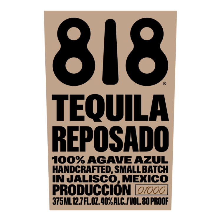 818 Tequila Reposado 80 - 375ML - Front Label