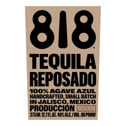 818 Tequila Reposado 80 - 375ML - Front Label
