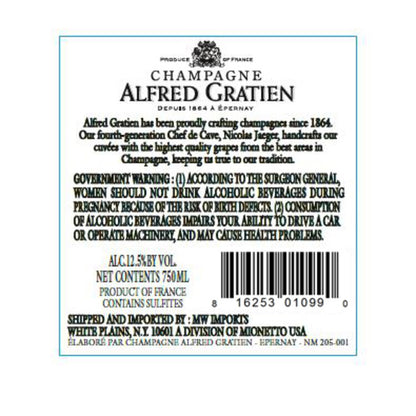 Alfred Gratien Champagne Brut - 750ML - Back Label
