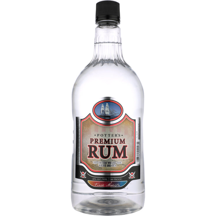 Potter's Superior White Rum 80 - 1.75L - Front