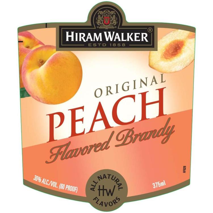 Hiram Walker Peach Flavored Brandy 60 - 750ML - Front Label