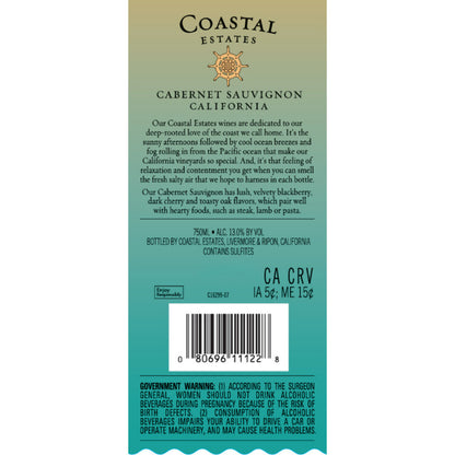 Coastal Estates Cabernet Sauvignon California - 750ML - Back