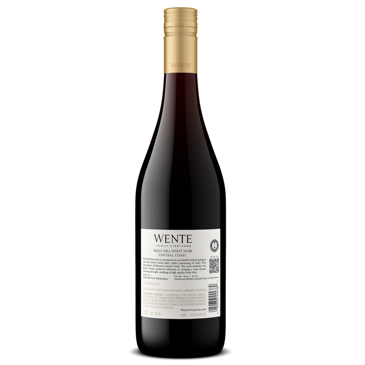 Wente Vineyards Pinot Noir Baily Hill Central Coast - 750ML - Back