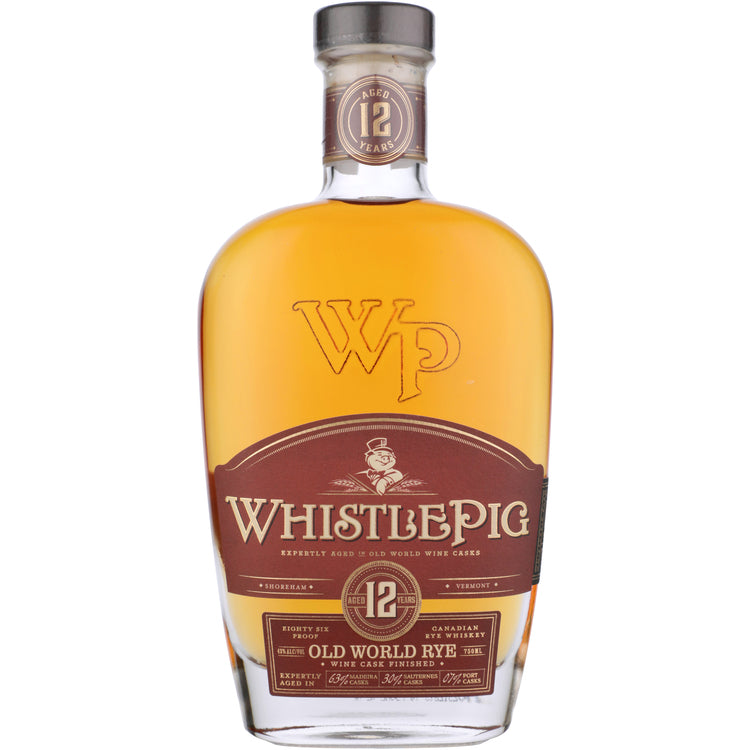 Whistlepig Straight Rye Whiskey Old World 12 Yr 86 W/ Gift Canister - 750ML - Front
