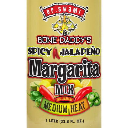 Dr. Swami & Bone Daddy's Spicy Jalapeno Margarita Mix - 1.0L - Front Label