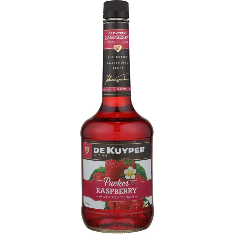 Dekuyper Sour Raspberry Schnapps Pucker 30 - 750ML - Front