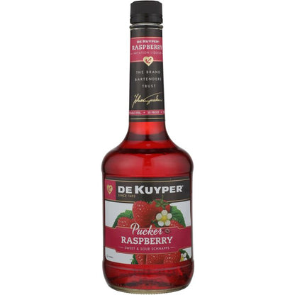 Dekuyper Sour Raspberry Schnapps Pucker 30 - 750ML - Front