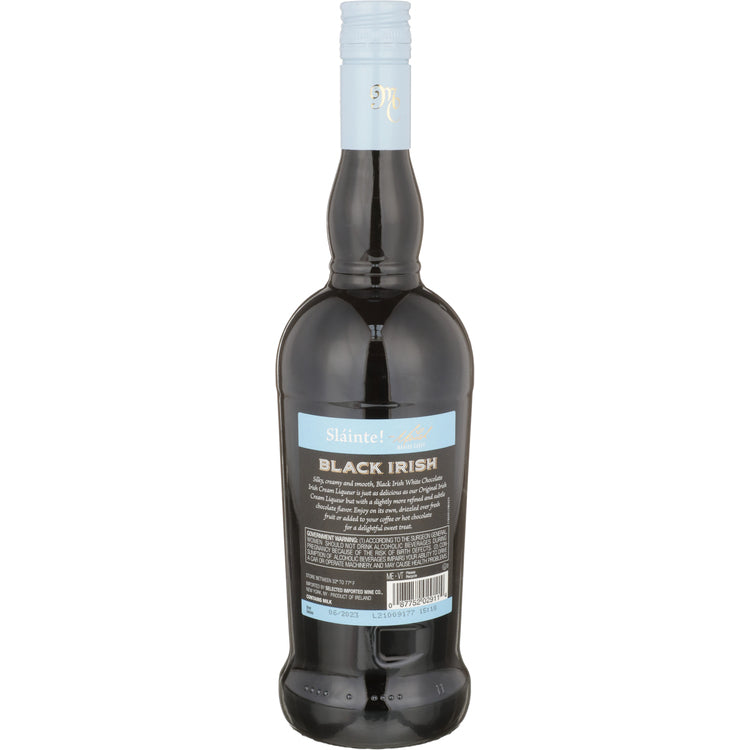 Black Irish White Chocolate Irish Cream 34 - 750ML - Back