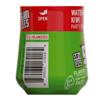 Slamzees Watermelon Kiwi Party Drink Wine Based Cocktail - 187ML - Back
