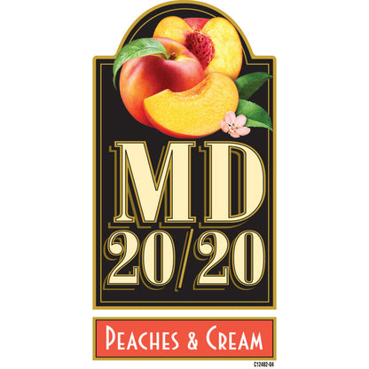 Md 20/20 Peaches & Cream Flavored Wine - 375ML - Front Label