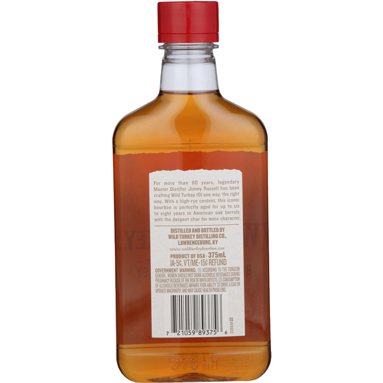 Wild Turkey Straight Bourbon 101 - 375ML - Back