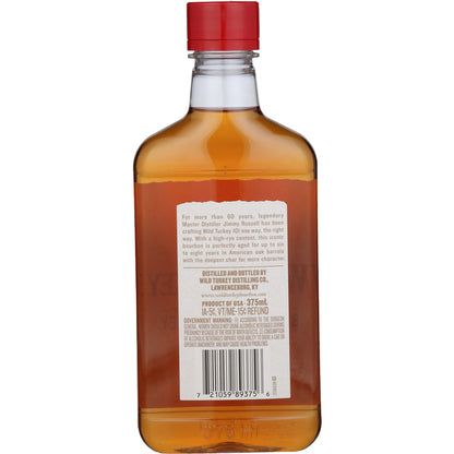Wild Turkey Straight Bourbon 101 - 375ML - Back