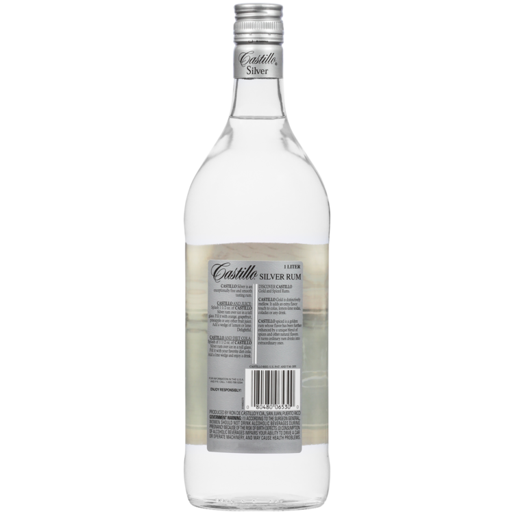 Castillo Silver Rum 80 - 1.0L - Back