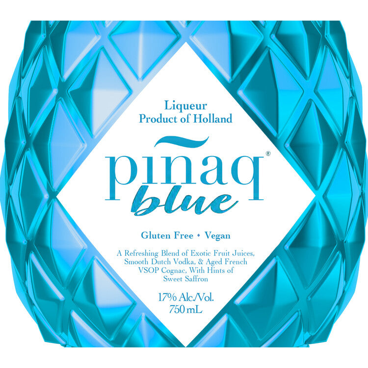 Pinaq Blue Liqueur 34 - 750ML - Front Label