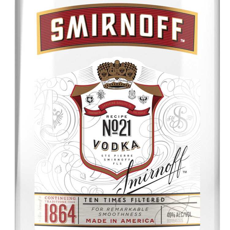 Smirnoff Vodka 80 - 200ML - Front Label