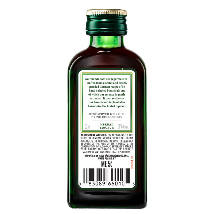 Jagermeister Herbal Liqueur 70 - 50ML - Back