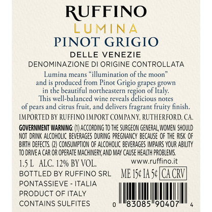 Ruffino Pinot Grigio Lumina Delle Venezie - 1.5L - Back Label