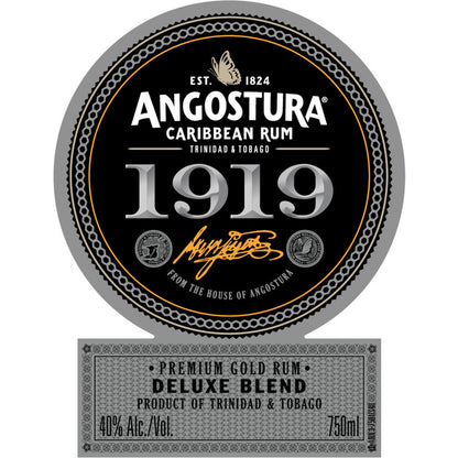 Angostura Gold Rum 1919 80 - 750ML - Front Label