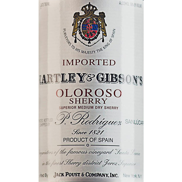 Hartley & Gibson Sherry Oloroso - 750ML - Front Label