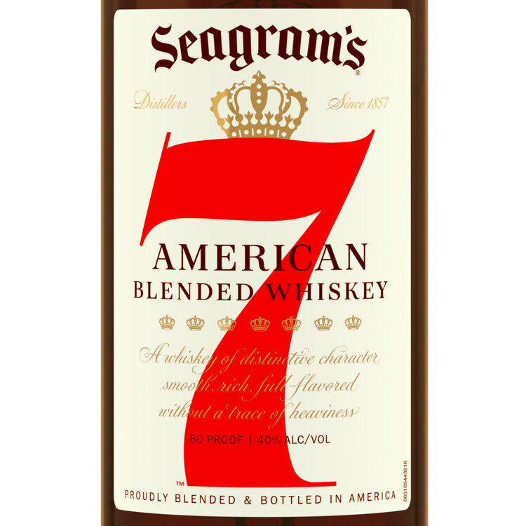 Seagram's Blended American Whiskey 7 Crown 80 - 1.0L - Front Label