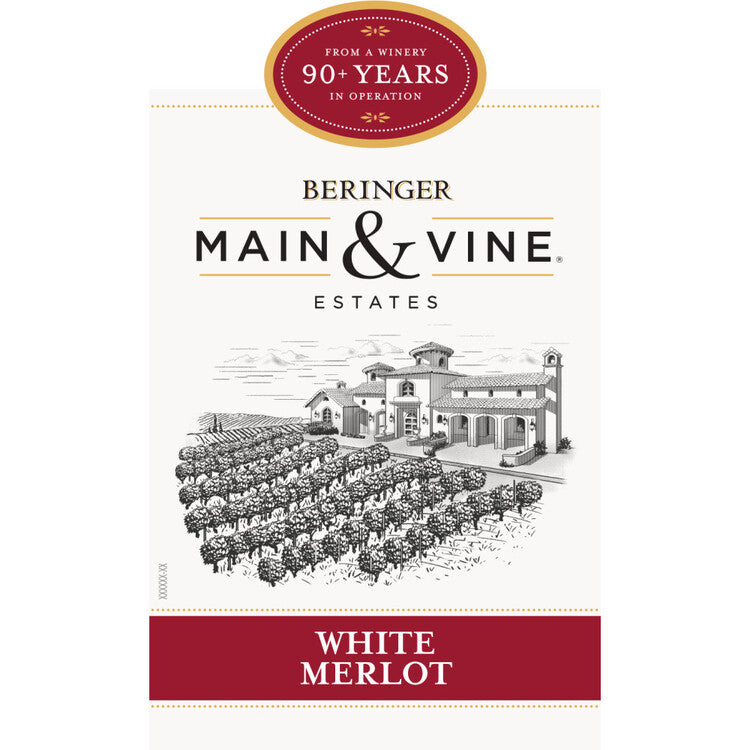 Beringer Main & Vine White Merlot California - 750ML - Front Label