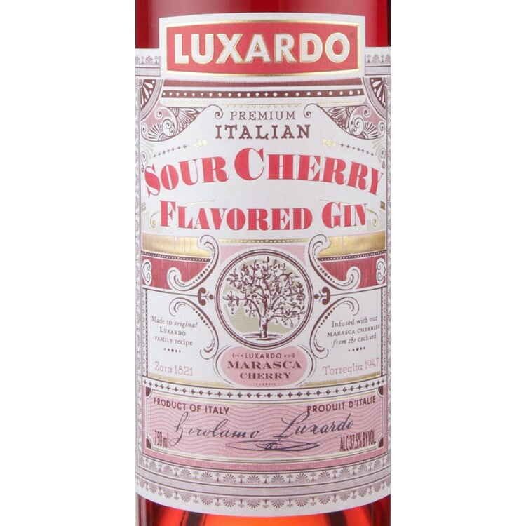 Luxardo Sour Cherry Flavored Gin 75 - 750ML - Front Label