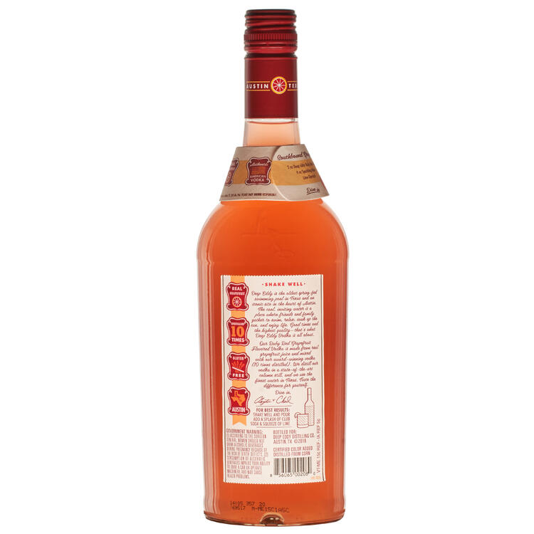 Deep Eddy Ruby Red Grapefruit Flavored Vodka 70 - 750ML - Back