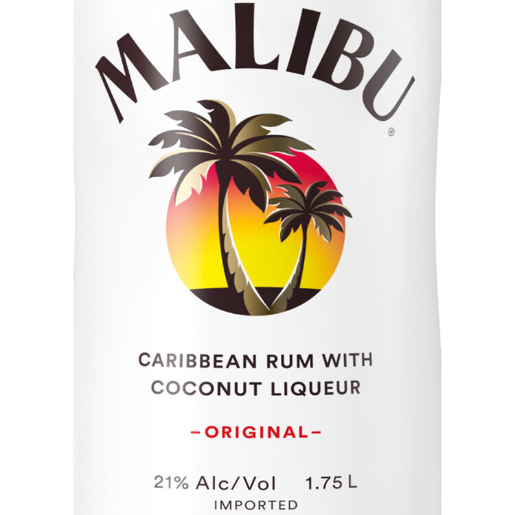 Malibu Coconut Flavored Rum Original 42 - 1.75L - Front Label