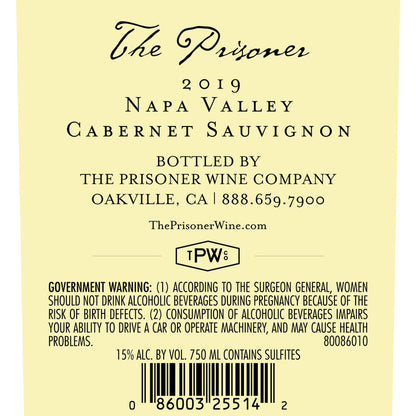 The Prisoner Cabernet Sauvignon Napa Valley 2022 - 750ML