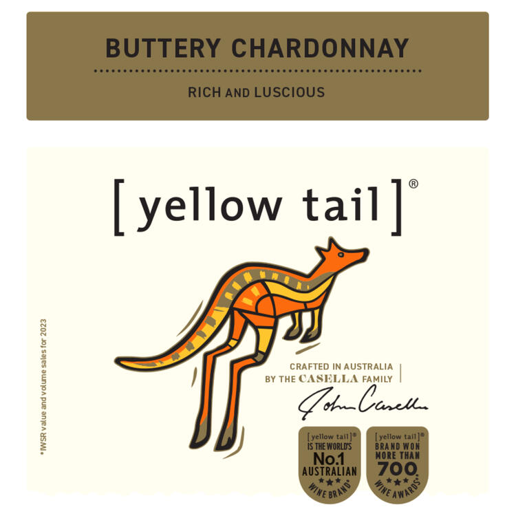 Yellow Tail Chardonnay Buttery South Eastern Australia - 1.5L - Front Label