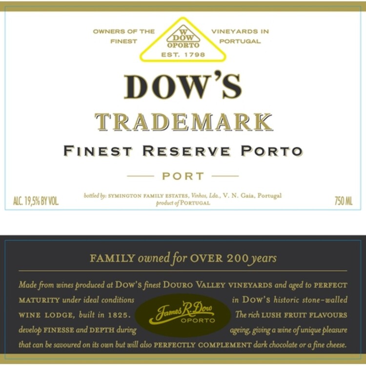 Dow's Porto Trademark Finest Reserve - 750ML - Front Label