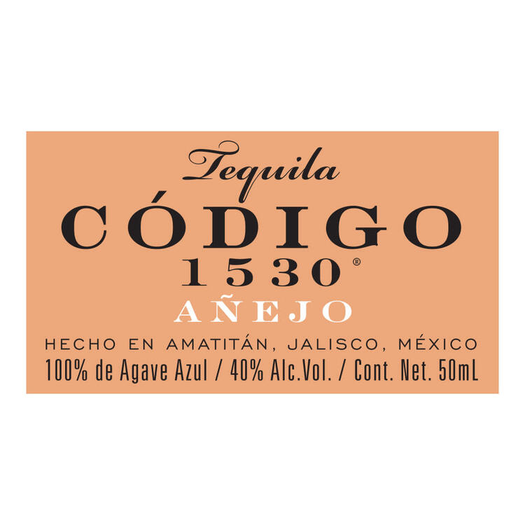 Codigo 1530 Tequila Anejo 80 - 50ML - Front Label