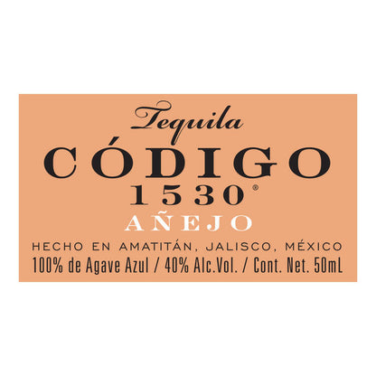 Codigo 1530 Tequila Anejo 80 - 50ML - Front Label