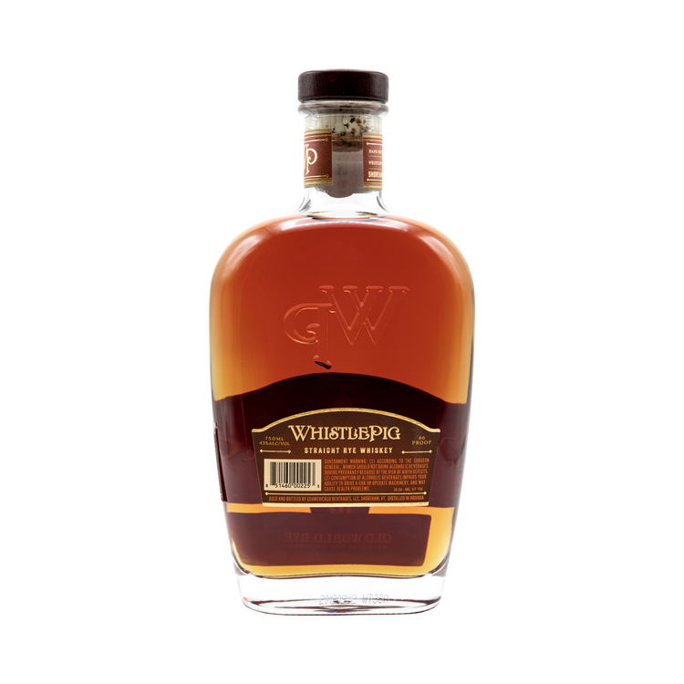 Whistlepig Straight Rye Whiskey Old World 12 Yr 86 - 750ML - Back