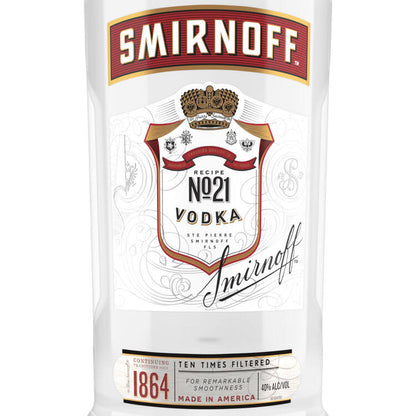Smirnoff Vodka 80 - 1.75L - Front Label