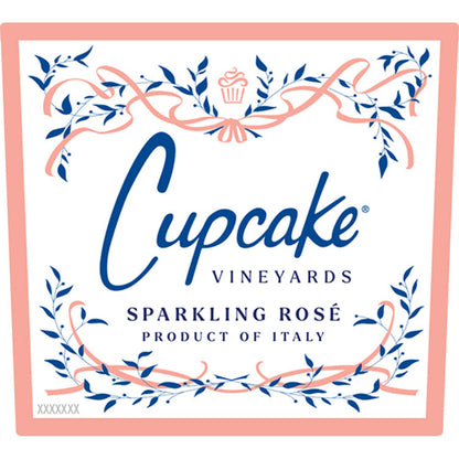 Cupcake Vineyards Sparkling Rose Wine Italy - 750ML - Front Label