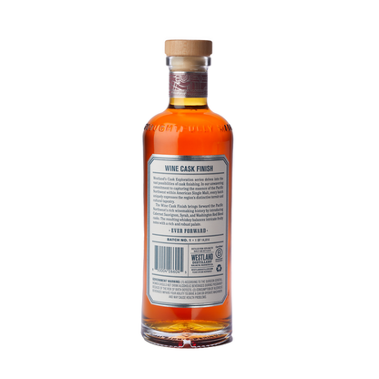 Westland American Single Malt Whiskey Wine Cask Batch No 1 92 - 700ML - Back