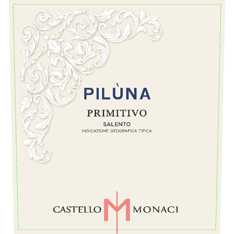 Castello Monaci Primitivo Piluna Salento 2023 - 750ML - Front Label