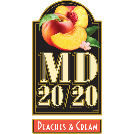 Md 20/20 Peaches & Cream Flavored Wine - 750ML - Front Label