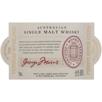 Morris Single Malt Whisky 88 - 700ML - Front Label