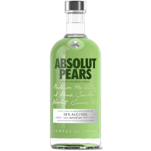 Absolut Pear Flavored Vodka Pears 76 - 750ML - Front