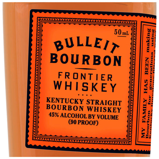 Bulleit Straight Bourbon Frontier Whiskey 90 - 50ML - Front Label